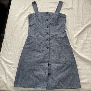 Navy Button-up Dress